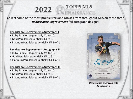 2022 Topps MLS Renaissance – Hobby Box