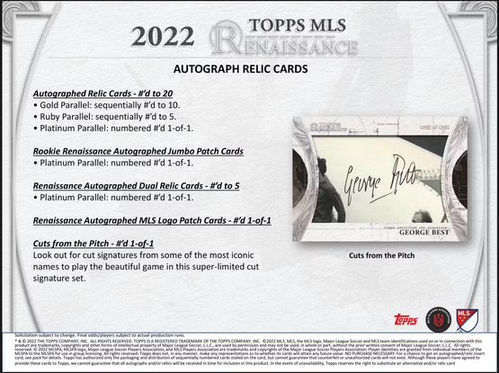 2022 Topps MLS Renaissance – Hobby Box