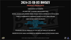 2024-25 Upper Deck Ice Hockey Hobby, irtopussi 1kpl