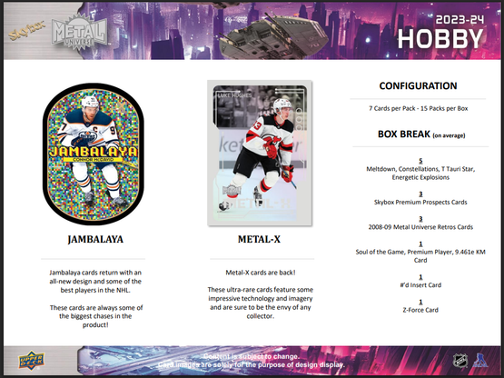 2023-24 Upper Deck Skybox Metal Universe Hockey 5-Pack Blaster Box 