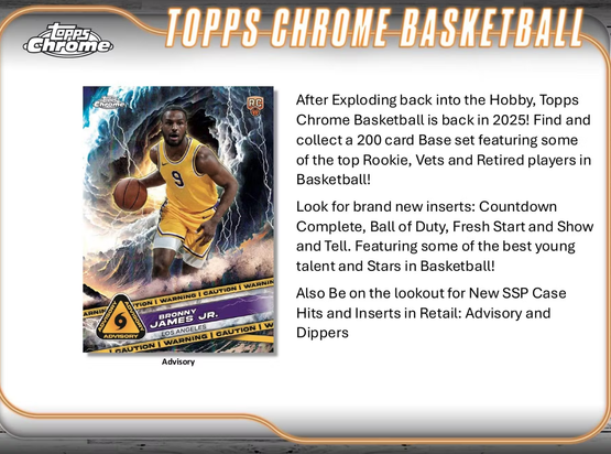 2024-25 Topps Chrome Basketball 8-Pack Blaster Box