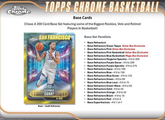 2024-25 Topps Chrome Basketball 8-Pack Blaster Box