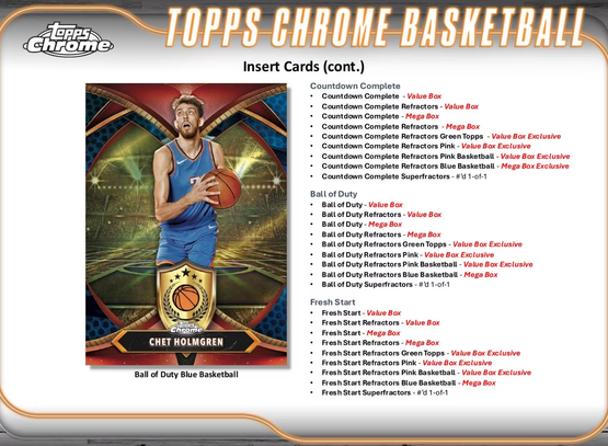 2024-25 Topps Chrome Basketball 8-Pack Blaster Box