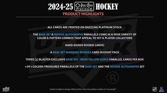 2024-25 O-Pee-Chee Platinum 6-Pack Blaster Box