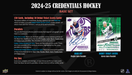 2024-25 Upper Deck Credentials Hockey Hobby, loose pack 1pcs