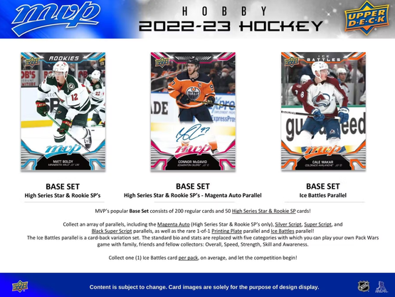 2022-23 Upper Deck MVP Hockey Hobby, irtopussi 1kpl