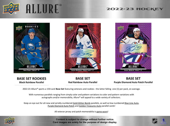 2022-23 Upper Deck Allure Hockey Hobby, loose pack 1pcs