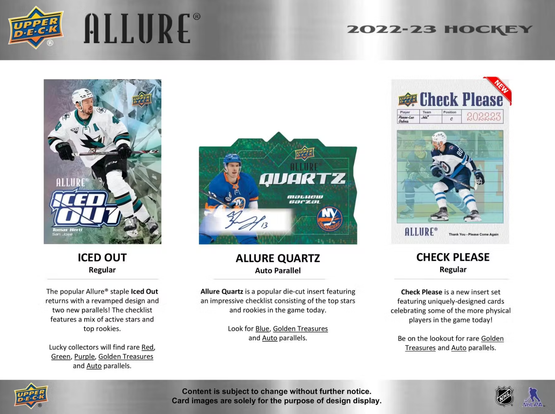2022-23 Upper Deck Allure Hockey Hobby, loose pack 1pcs