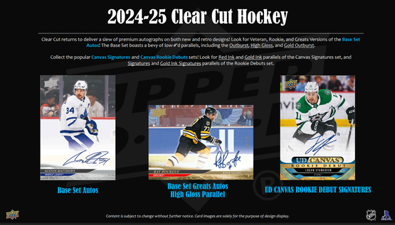2024-25 Upper Deck Clear Cut Hockey Hobby Box