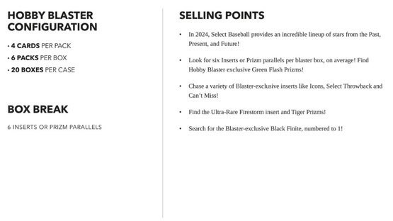 2024 Panini Select Baseball 6-Pack Hobby Blaster