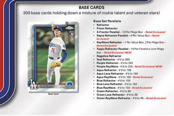 2025 Topps Chrome Baseball Mega Box