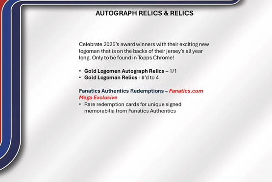 2025 Topps Chrome Baseball Mega Box