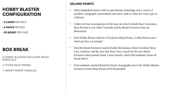 2024-25 Panini Select Basketball 6-Pack Hobby Blaster Box