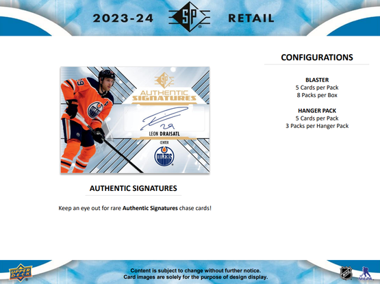 2023-24 Upper Deck SP Hockey 8-Pack Blaster Box