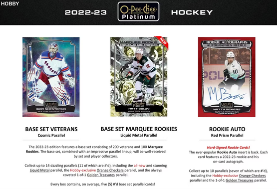 2022-23 Upper Deck O-Pee-Chee Platinum Hockey Hobby Box