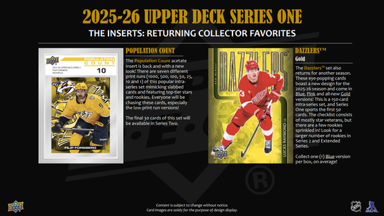 2025-26 Upper Deck Series 1 Hockey Hobby Box