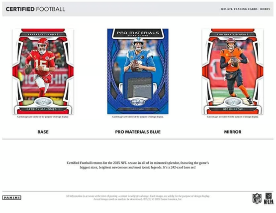 2025 Panini Certified Football Hobby Box --> FREE SHIPPING IN FINLAND