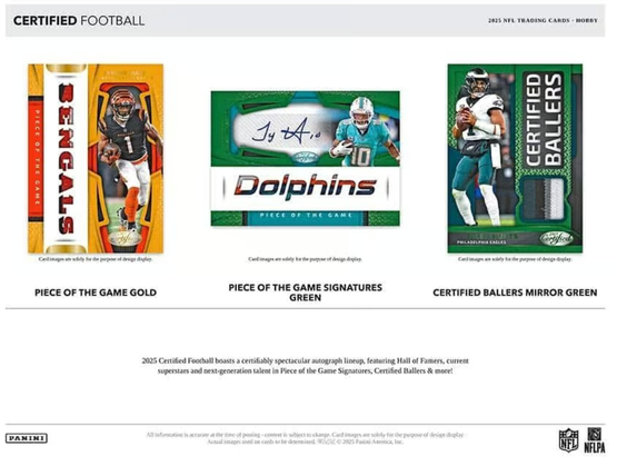 2025 Panini Certified Football Hobby Box --> FREE SHIPPING IN FINLAND