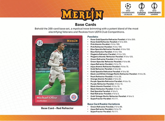 2024-25 Topps Merlin UEFA Club Competitions Soccer 7-Pack Blaster Box