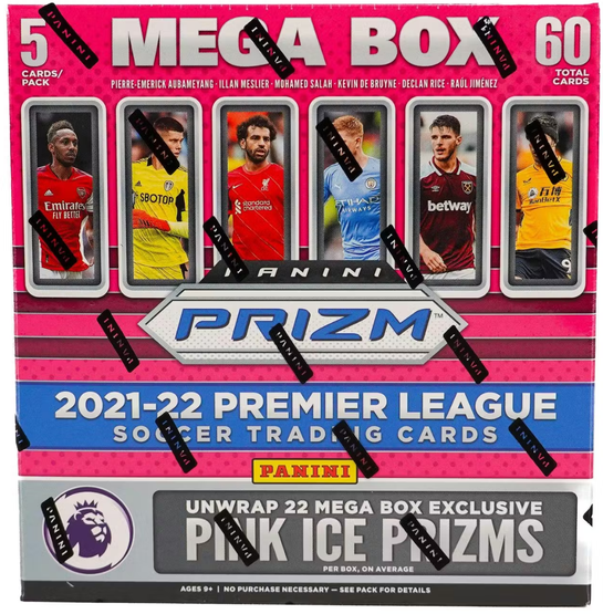 2021-22 Panini Prizm Premier League EPL Soccer Mega Box - Pink Ice Prizms