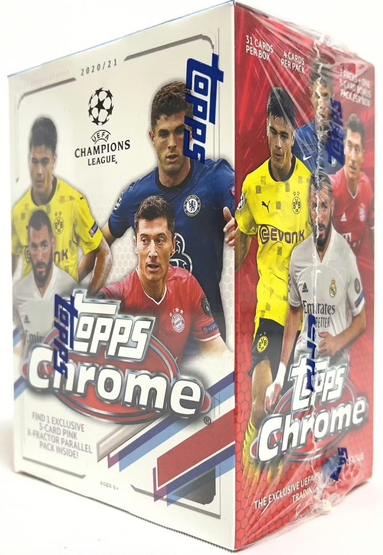 2020-21 Topps Chrome UEFA Champions League Soccer Blaster Box