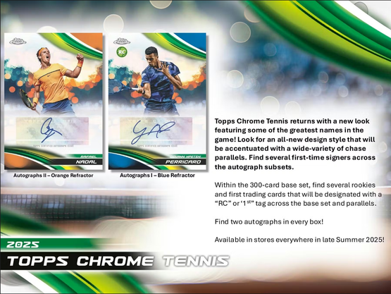 2025 Topps Chrome Tennis Hobby Box