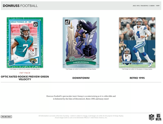 2025 Panini Donruss Football NFL Mega Box