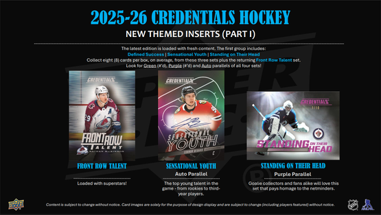 2025-26 Upper Deck Credentials Hockey Hobby Box