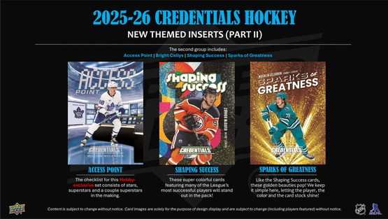 2025-26 Upper Deck Credentials Hockey Hobby Box