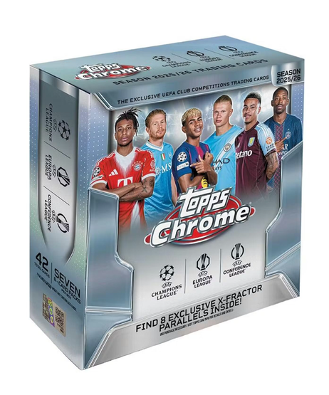 2025-26 Topps Chrome UEFA Club Competitions Mega Box