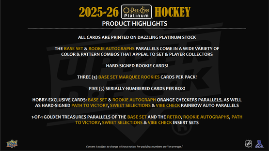 2025-26 Upper Deck O-Pee-Chee Platinum Hockey Hobby Box