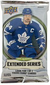 2025-26 Upper Deck NHL Extended Series Hockey Hobby, irtopussi 1 kpl
