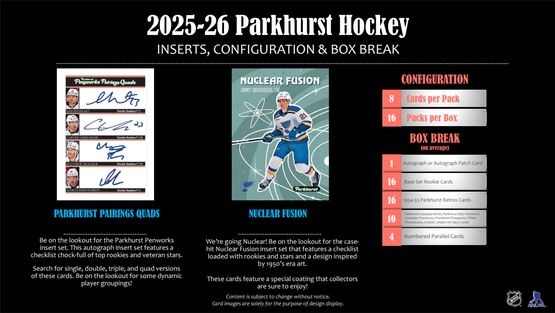 2025-26 Upper Deck Parkhurst Hockey Hobby Box