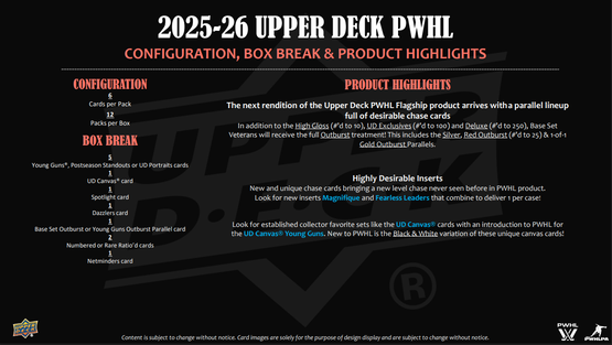 2025-26 Upper Deck PWHL Hockey Hobby Box