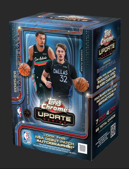 2025-26 Topps Chrome Updates NBA Basketball Blaster Box