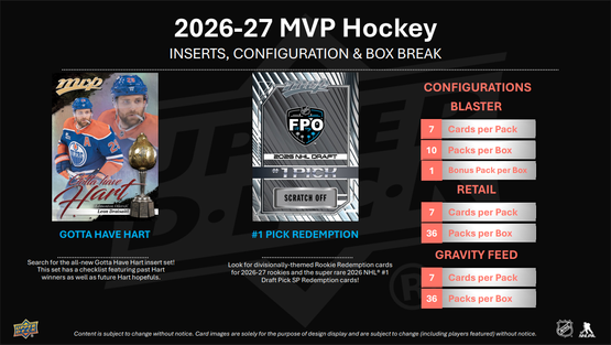 2026-27 Upper Deck MVP Hockey Blaster Box