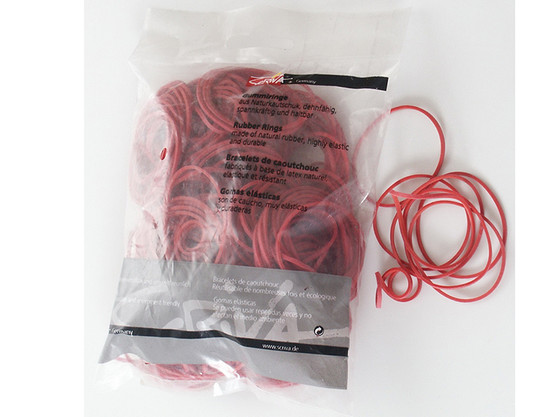 Kumirengas Scriva ohut 2mm halkaisija 95mm 100g punainen