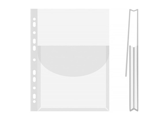 Paljetasku läpällä A4 PP rei'itetty   5 kpl/pkt