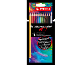 Akvarellikynäsarja Stabilo Aquacolor Arty 12 väriä