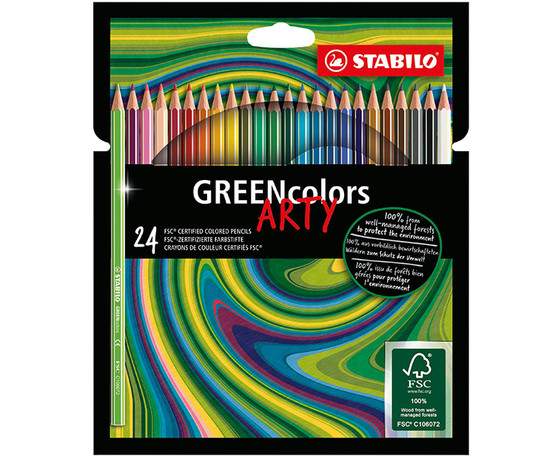 Värikynäsarja Stabilo Greencolors 6019/24 Arty 24 kynää