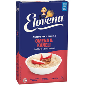 Annospuuro Elovena Hetki omena-kaneli 35g  6 pss/pkt