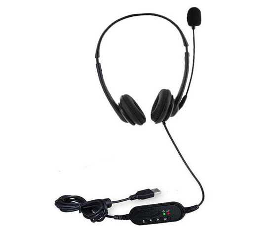 Kuulokkeet mikrofonilla NF-100DUSB headset USB-liitäntä