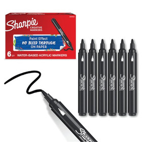 Akryylitussi Sharpie Creative Marker valkoinen 6 kpl/pkt
