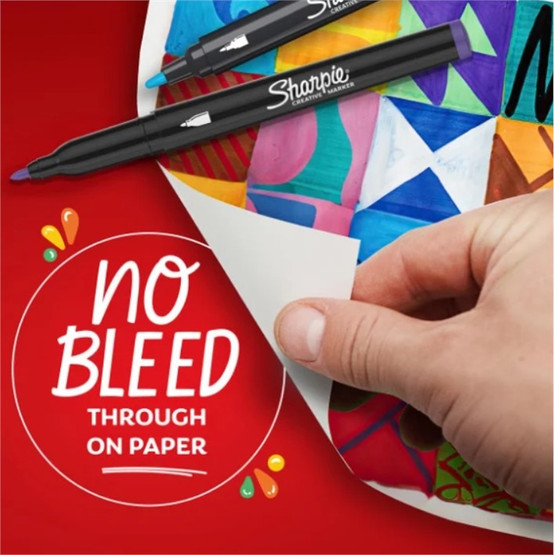 Akryylitussi Sharpie Creative Marker valkoinen 6 kpl/pkt