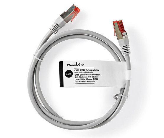 Verkkokaapeli CAT6 S/FTP 3m harmaa