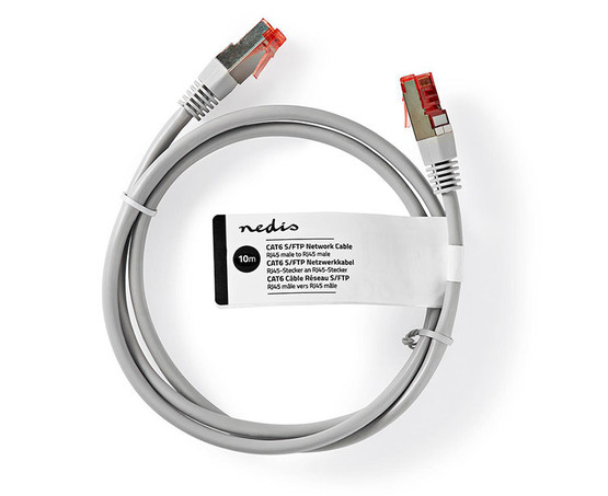 Verkkokaapeli CAT6 S/FTP 10m harmaa