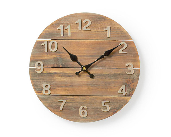 Seinäkello Nedis 30cm puinen ilman suojalasia