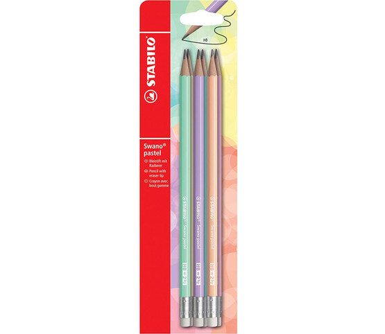 Lyijykynä Stabilo Swano HB 2,5 pastellilajitelma  6 kpl/pkt