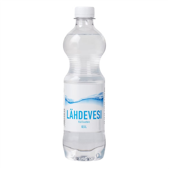 Lähdevesi hiilihapoton 0,5 litraa  12 plo/pkt