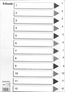 Numerohakemisto A4 kartonkia 12-osainen  10 srj/pkt